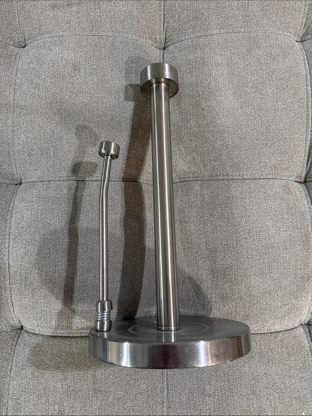 Brushed Nickel Paper Towel Holder with Spring-Loaded Arm